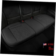 Luxury PU Leather Car Back Seat Covers - Universal Protector for black rear