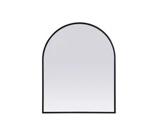 Elegant Lighting MR1A2430 Ayra 24" W x 30" H Modern Arched - Black