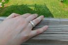 14K Yellow Gold Elegant Princess, Baguette & Round Cut CZs Cluster Ring Sz 7/4 g — photo 4