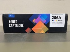 206A Toner Cartridges 4 Pack with Chip Compatible Replacement for HP 206A 206X