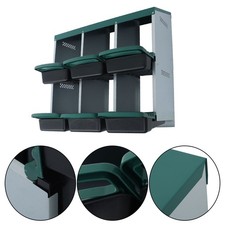 Chicken Nest Box 6 Hole Chicken Egg Metal Poultry Box Wall Mount Large Vent Hole