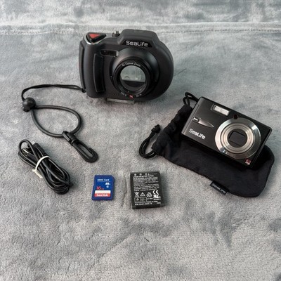 Sea Life DC800 Underwater Digital Camera + Housing SDHC Card EXC WORKS  B442
