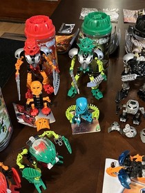Lego Bionicle LOT, 4/6 Toa Nuva (Gen 2), 2 Bohrok, 3 Turaga, 2 Nui-Rama + Masks