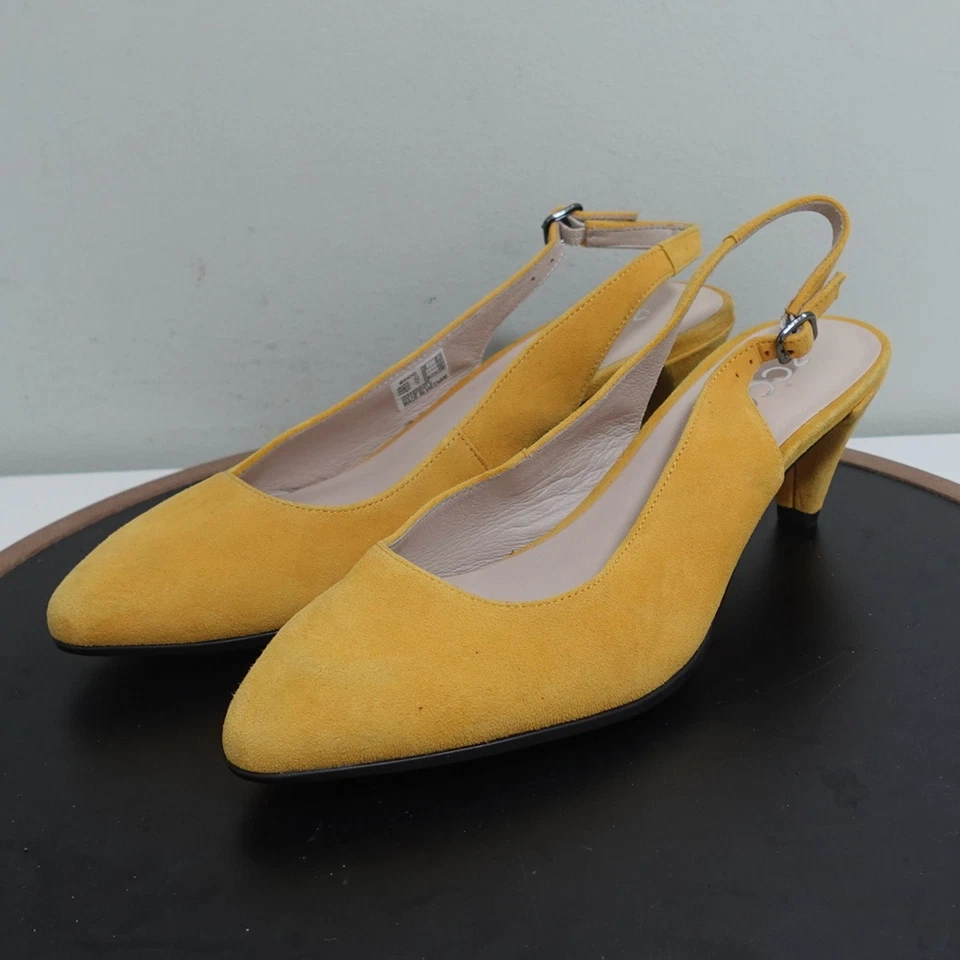 Zapatos Ecco para mujer talla 8 tacones con cordones 39 gamuza gatito punta puntiaguda elegantes Foto 4 de 4