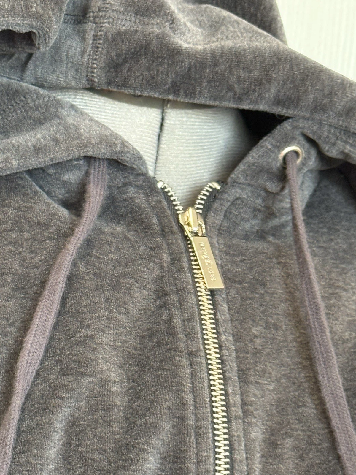 Felpa con cappuccio Michael Michael Kors grigia taglia 1X Stone Embedded PTP 25” in cotone polietilene