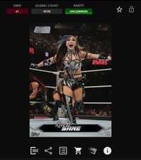 VIDEOGAME Topps WWE Slam 25 - STADIUM CLUB Vertical Base - KAIRI SANE