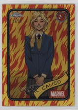 2025 Topps Chrome Marvel Comics Human Torch Refractor 27/39 Calico #67 1if5