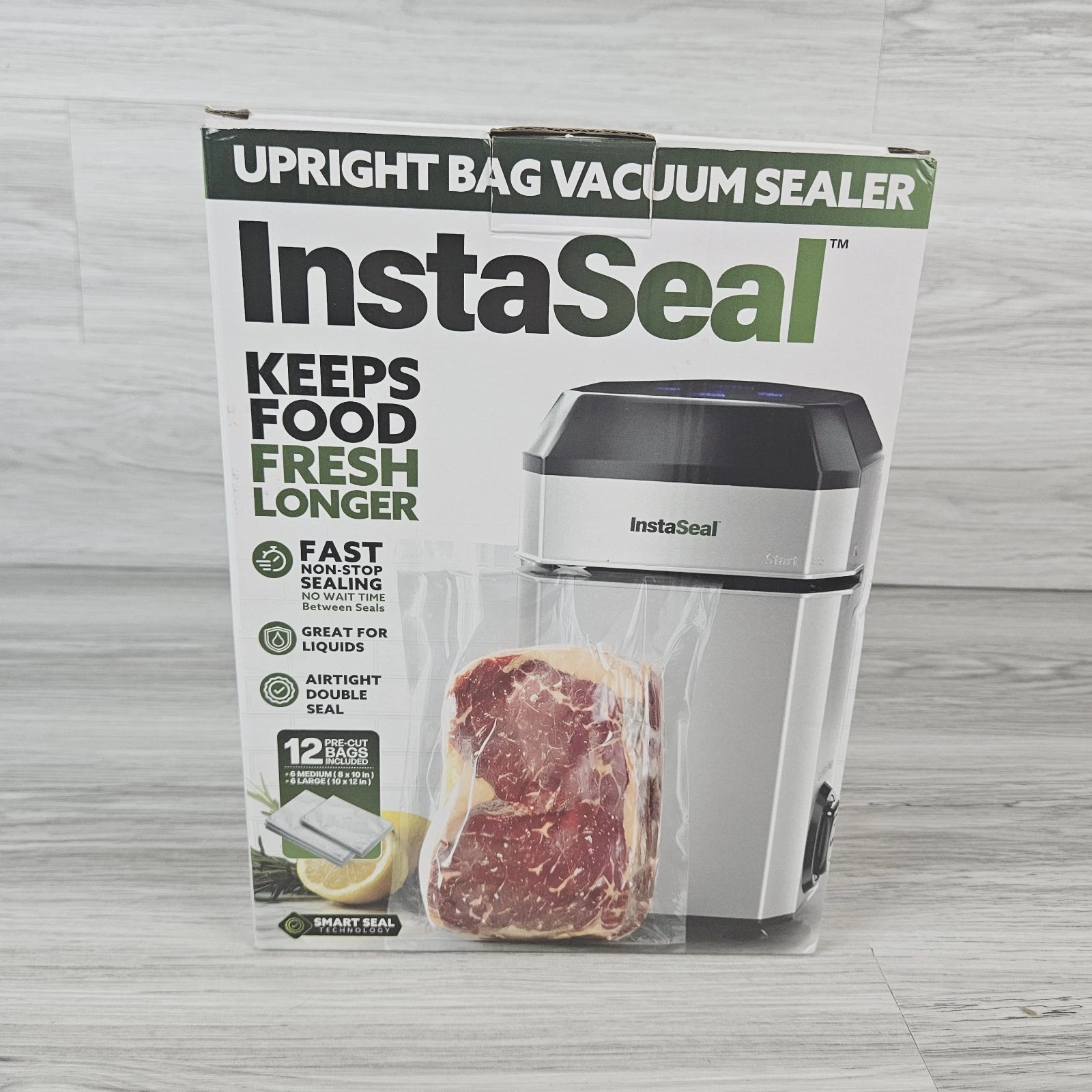 InstaSeal Food Vacuum Sealer Machine, Upright Vacuum Sealer Food Saver