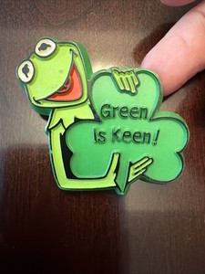 Kermit the Frog Green Is Keen Shamrock St. Pat Lapel Pin 1980 Henson Hallmark