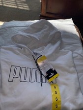 WOMENS PUMA NWT WHITE HOODED PULLOVER SWEATSHIRT SIZE SMALL