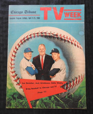 TV Week Regional Guide 1965 Cubs Jack Brickhouse Eddie Stanky Leo Durocher