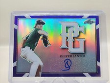 2021 Leaf Perfect Game Purple Chrome 3/10 Oliver Santos University of Texas