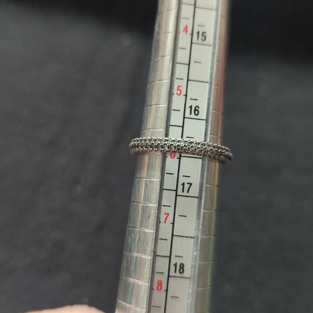 Sterling Silver Clear Rhinestone Statement Ring -… - image 4