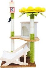 Cat Tree Flower Tower Condo Climbing for Indoor Cats Multi Level