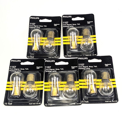 10x Philips 1157 BC Miniature Bulb Lamp Lot Turn Signal, Stop, Tail - GM 9428902