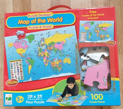 The Learning Journey Puzzle Doppelpuzzle & Poster Serie Weltkarte Boden