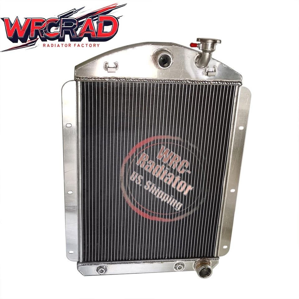 Radiador de aluminio de 2 filas para camioneta Chevrolet 1941-1946 1945 bloque pequeño V8 Foto 4 de 4