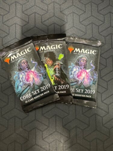 3x Magic the Gathering - Core Set 2019 - Lot of 3 Sealed Booster Packs