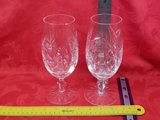 2 PINWHEEL by BOHEMIAN CRYSTAL CRYSTALEX Iced Tea Wine glass 8 1/2"