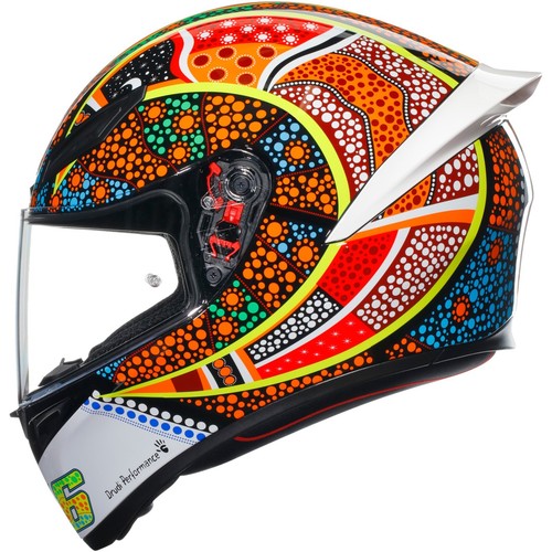 AGV Motorcycle Helmet K1 S Dreamtime Size L Sport Racing Integral with Spoiler - Picture 4 of 7