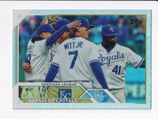 2023 Topps Kauffman Stadium Rainbow Foil Team Card Kansas City Royals #134