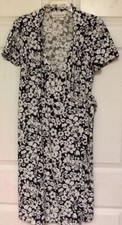 Motherhood Maternity Dress Size Large Black White Wrap Dress 82