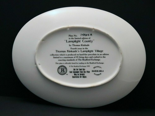 1995 Bradford Exchange Thomas Kinkade "Lamplight County" Limited Edition Plate - Picture 2 of 4