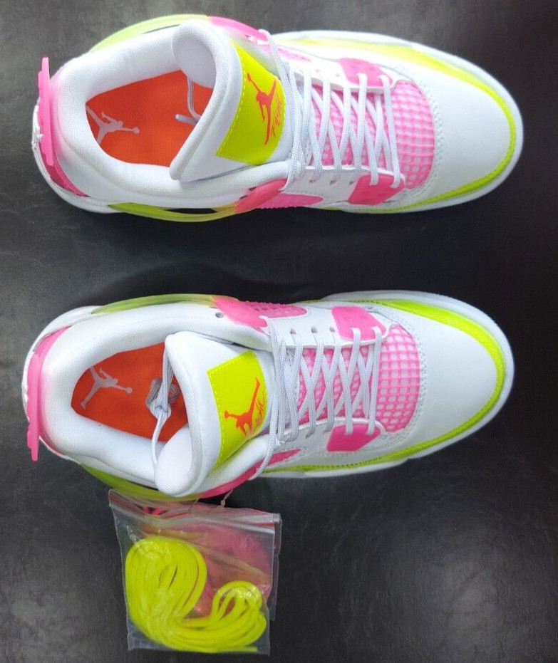 Jordan 4 Retro White Lemon Pink GS CV7808-100 Size 4Y Womens Size us 5.5 Jordan 4 Retro White Lemon Pink GS CV7808-100 Size 4Y Womens Size us 5.5