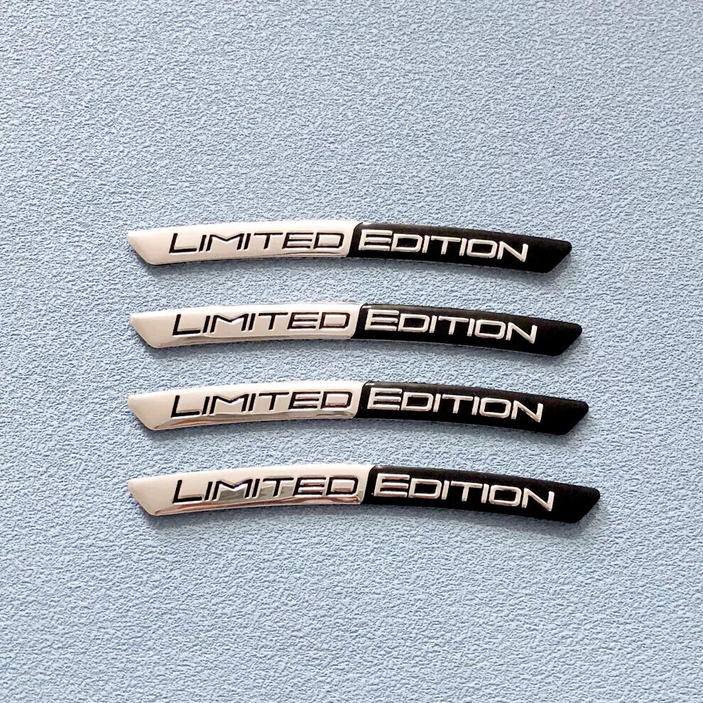 4x Aluminum LIMITED EDITION Car Wheel Hub Sticker Emblem Badge Decal Accessories