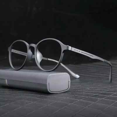 Round Photochromic Reading Glasses Sunglasses Glasses 49mm TR90 Readers