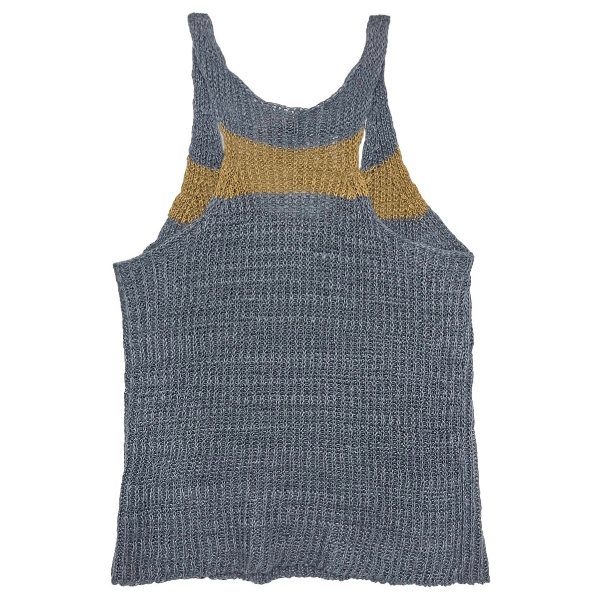 Dries Van Noten Rib Open Knit Tank Top M/L Chunky Linen Dries Van Noten Rib Open Knit Tank Top M/L Chunky Linen