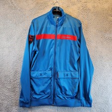 Under Armour Coldgear Jacket Mens SM Blue Logo Long Sleeve Mock Neck Full Zip