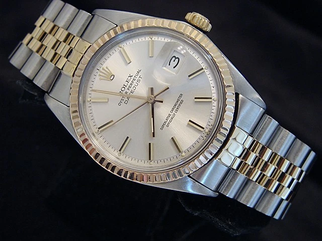 Rolex Datejust Mens 2Tone 14K Gold & Stainless Steel Silver Jubilee Band 1601 - Image 2 of 4