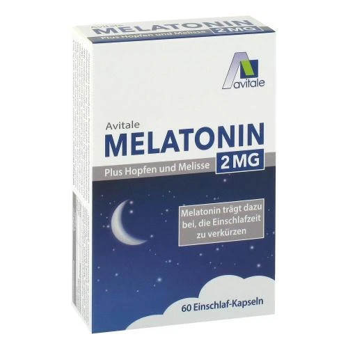 AVITALE GMBH MELATONIN 2 mg plus Hopfen und Melisse 60Kapseln Einschlafen PZN 17379831