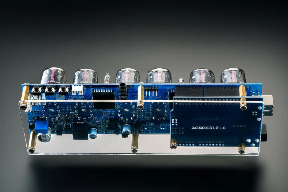 Nixie Tube Clock IN-12 Arduino Shield NCS312 on Acrylic Stand [without Arduino] - Image 4 of 4