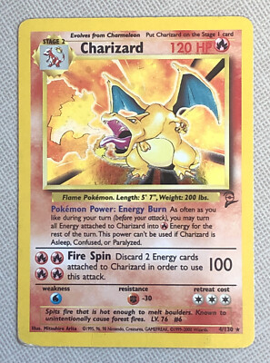 Pokemon Base Set 1995 Charizard 4/130 Holo Foil | eBay