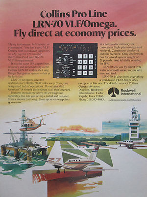 3/1980 PUB ROCKWELL COLLINS PRO LINE LRN-70 VLF/OMEGA NAVIGATIONSSYSTEM AD