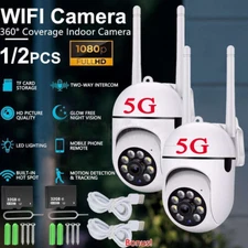2PCS Camaras De Seguridad 5G Wifi Exterior Inalambrica Con Vision Nocturna 1080P