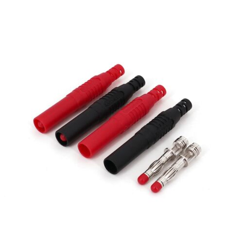 10Pcs Straight Insulated Safety Sheathed 4mm Male Banana Plug DIY Connector - Picture 2 of 5