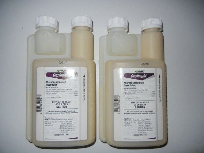 Onslaught Insecticide 2 bottles. Flea Bed Bug Pest Control MGK 1