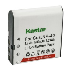 Kastar Battery Pack Replacement for Genuine Original Casio NP-40 CNP40 battery