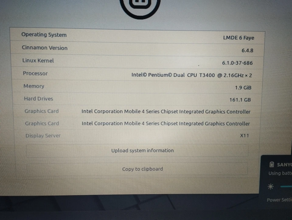 Acer Extensa 5630z, Intel Pentium T3400, 2GB ram, 160GB HDD, Linux Mint LMDE6 - Image 3 of 4