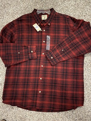 Red Head Men's 2 XL Red Plaid Flannel NEW