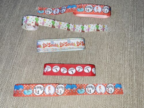 Grinch Grosgrain 1" Ribbon Christmas 8 YARDS Crafts Hair Bows Gift Wrap Cards - Picture 5 of 11