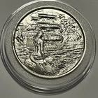 Mermaid Pirate Ship High Relief Privateer 2 Troy Oz .999 Fine Silver Round Medal