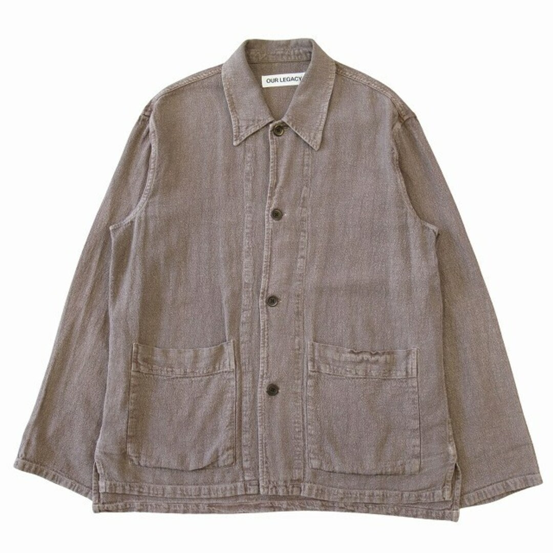 24SS HOUR LEGACY OUR “HAVEN JACKET BROWN BOHEMIAN SACK WEAVE 
