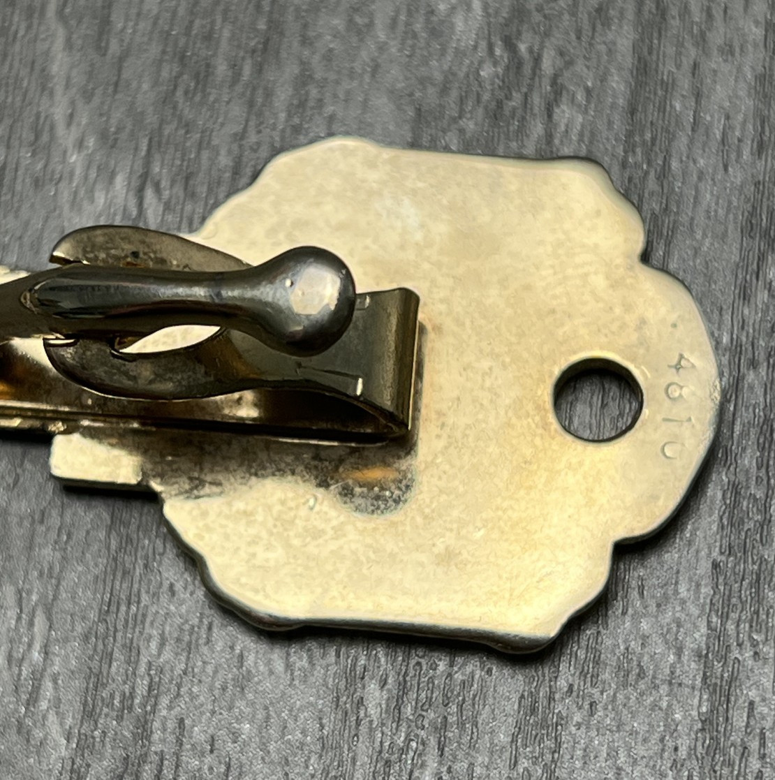 Vintage Souvenir Key Tie Clip Our Home Is Our Castle Realtor Collectible View 6