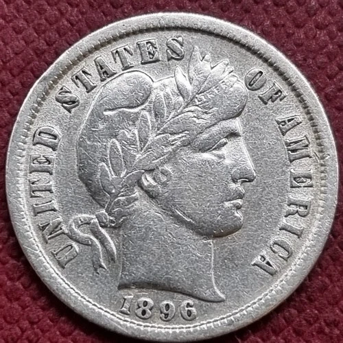 1896 Barber Dime 10c XF #98726
