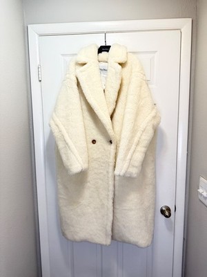 Max Mara Teddy Bear Icon Tedgirl Coat white SIZE M NEW W/ TAGS RETAIL 4200$$$