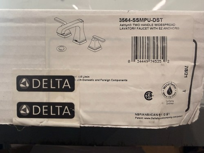 #ad SEALED Delta Ashlyn 2 Handle Widespread Bathroom Faucet Stainless 3564 SSMPU DST $160.00